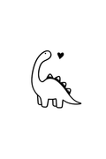 Cute Dino Tattoo
