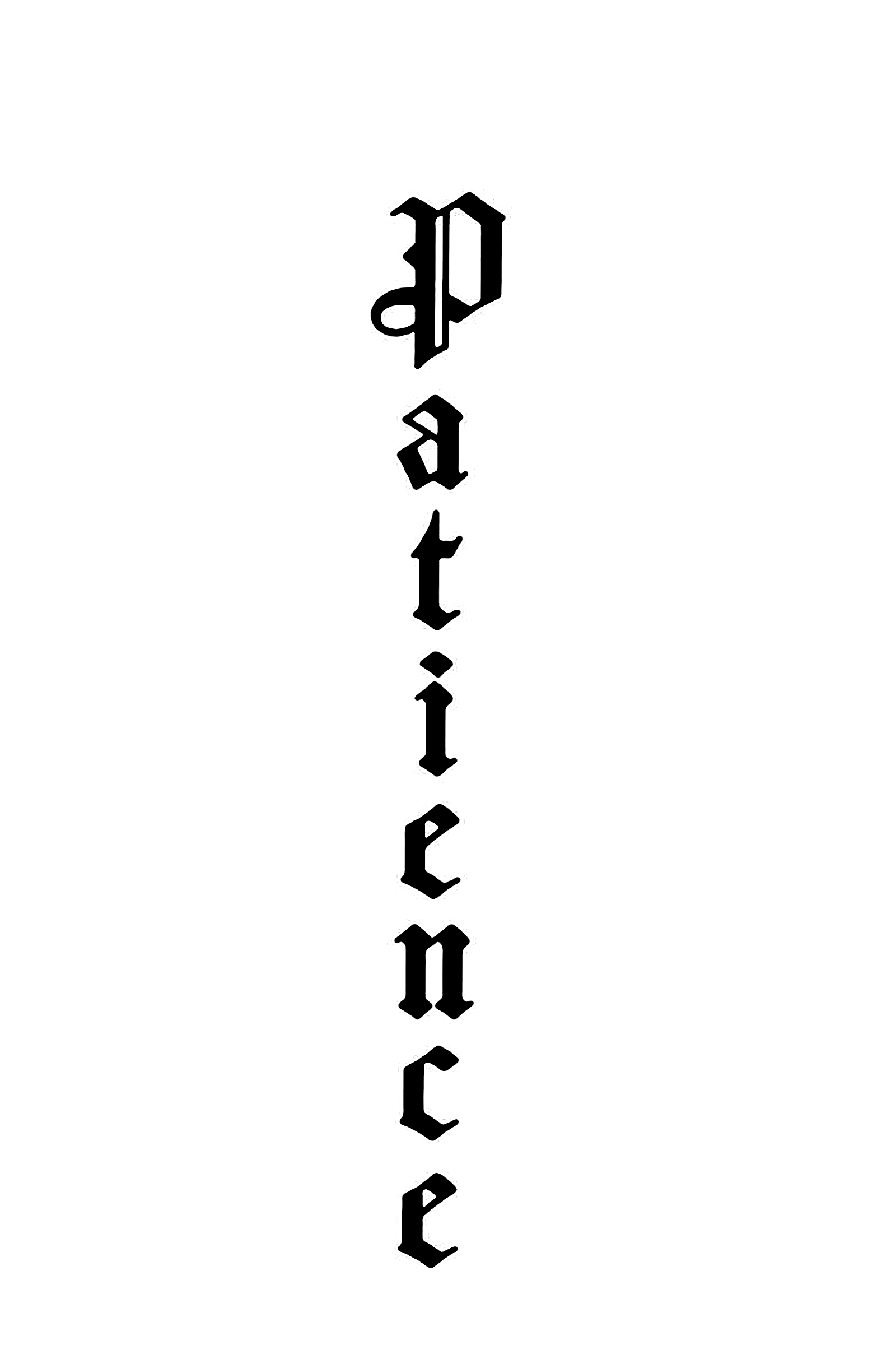 Patience Word Tattoo