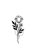 Rose Line Tattoo