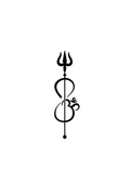 Trishul Om Tattoo