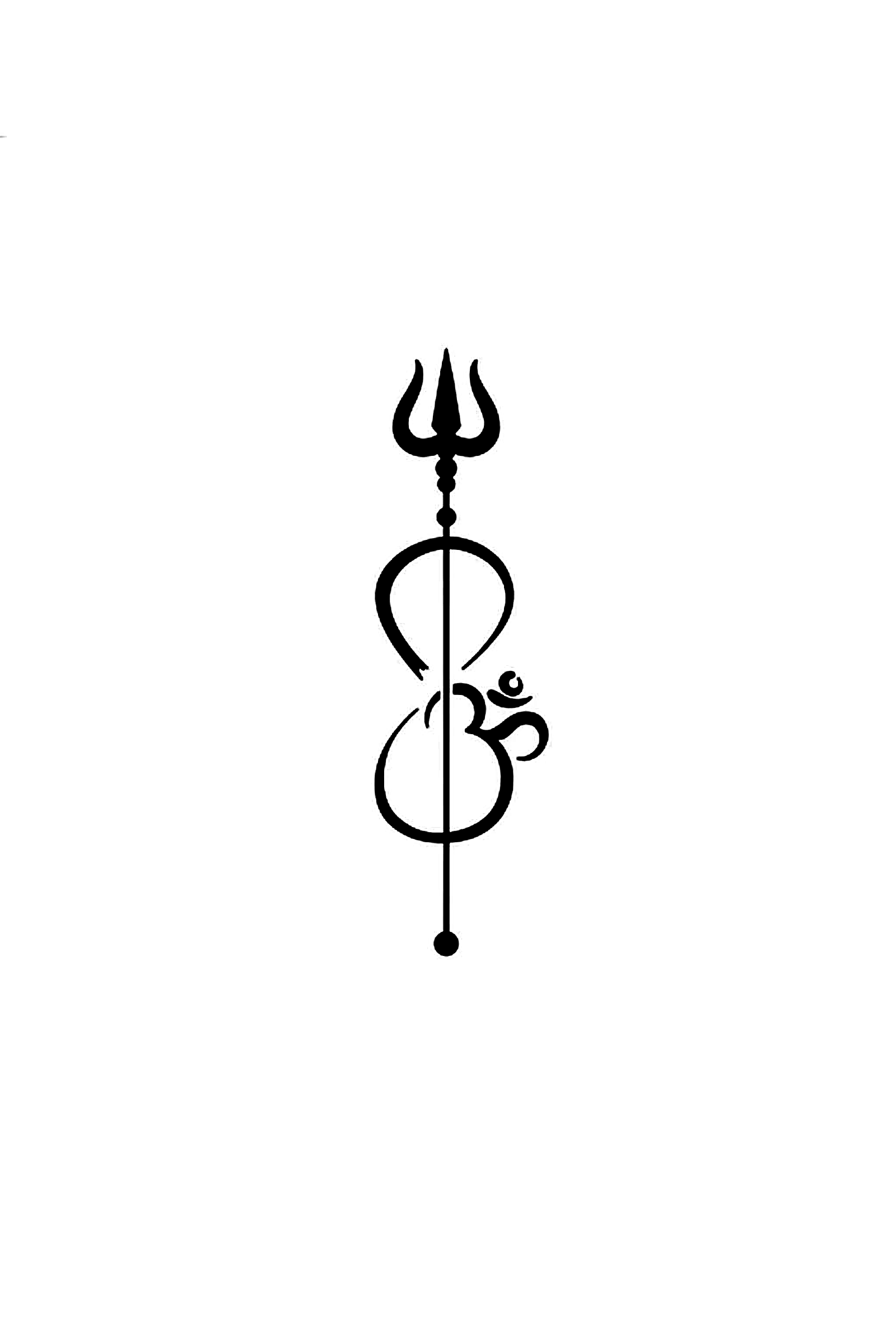 Trishul Om Tattoo